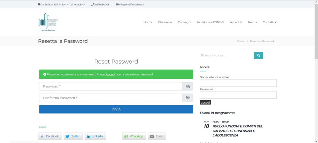Email di conferma